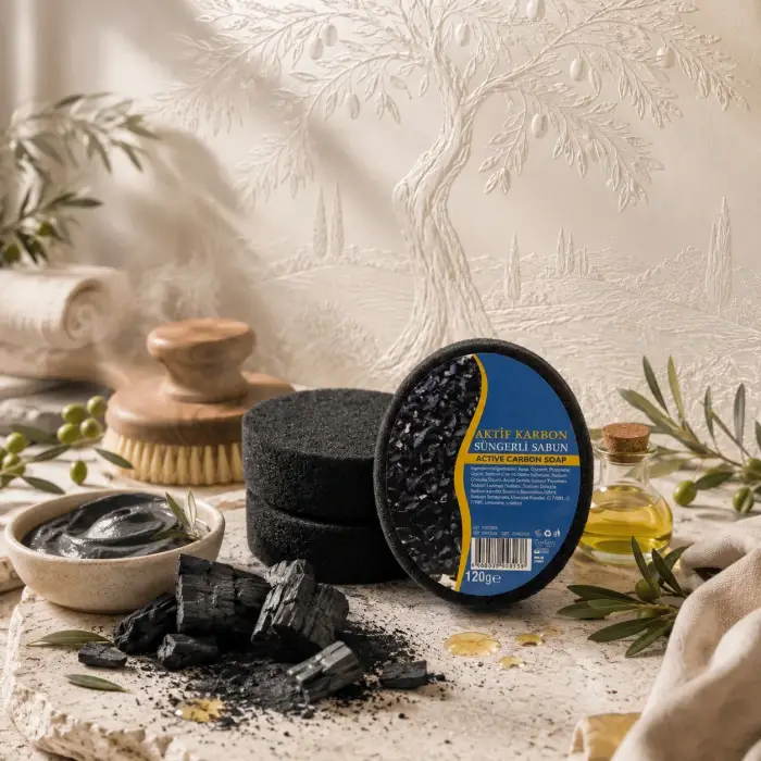 Internatural Aktif Karbon Süngerli Bitkisel Banyo Sabunu 120 g
