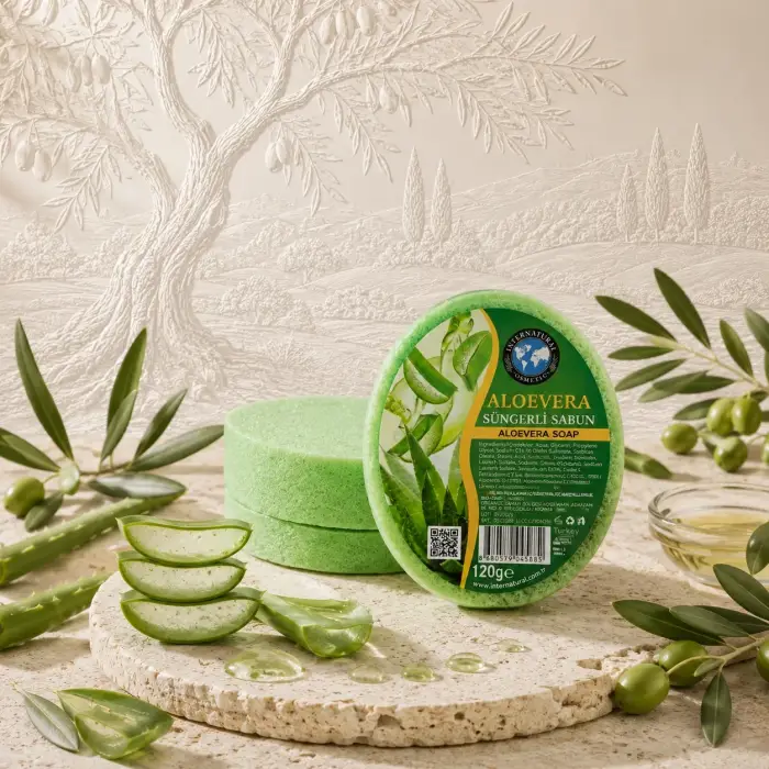 Internatural Aloe Vera Süngerli Bitkisel Banyo Sabunu 120 g