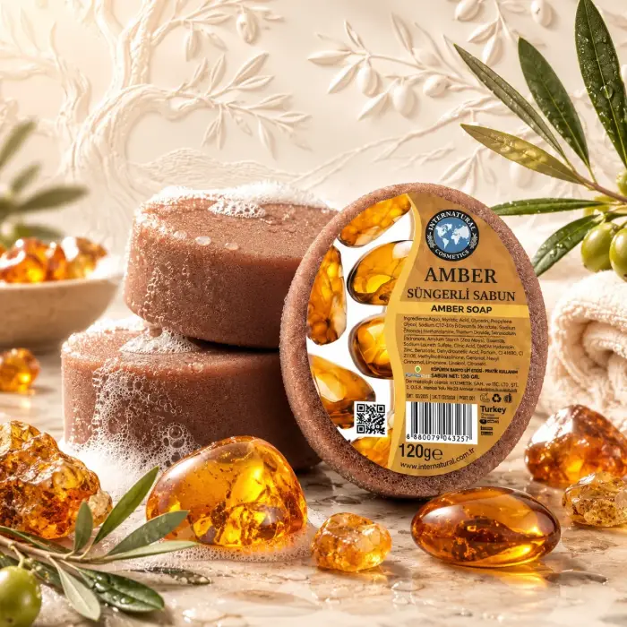 Internatural Amber Süngerli Bitkisel Banyo Sabunu