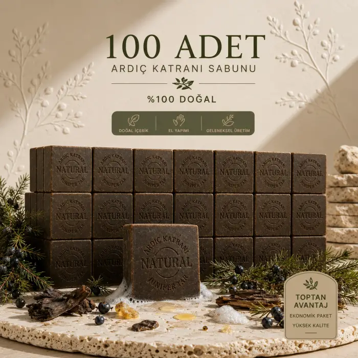 Internatural Ardıç Katranı Bitkisel Sabun 120 g - 100 Adet