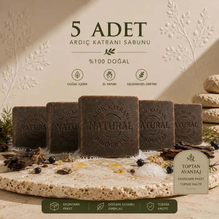 Internatural Ardıç Katranı Bitkisel Sabun 120 g - 5 Adet
