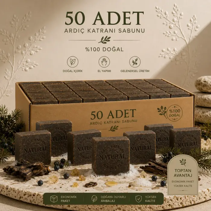 Internatural Ardıç Katranı Bitkisel Sabun 120 g - 50 Adet