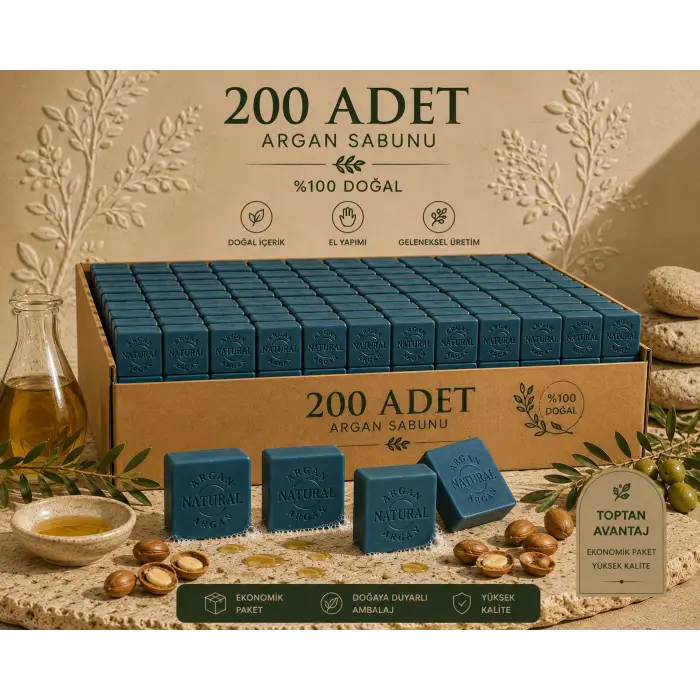 Internatural Argan Bitkisel Sabun 120 g - 200 Adet (1 Koli)