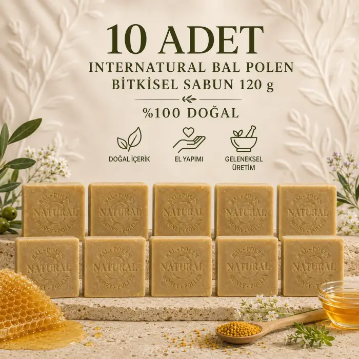 Internatural Bal Polen Bitkisel Sabun 120 g - 10 Adet