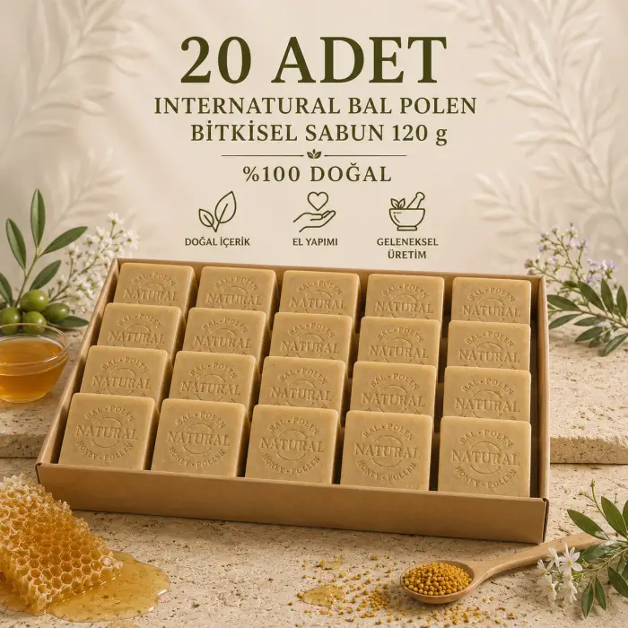 Internatural Bal Polen Bitkisel Sabun 120 g - 20 Adet