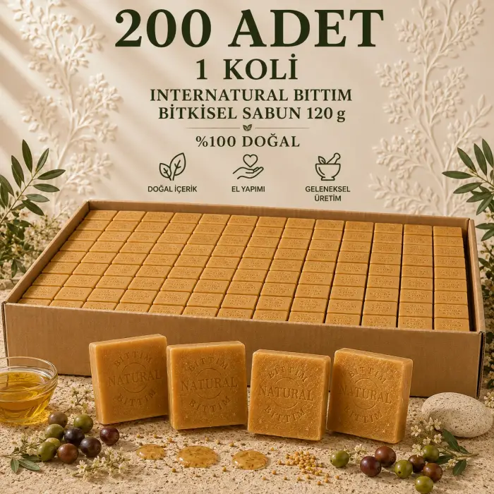 Internatural Bıttım Bitkisel Sabun 120 g - 200 Adet (1 Koli)