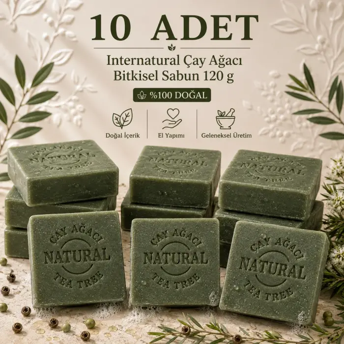Internatural Çay Ağacı Bitkisel Sabun 120 g - 10 Adet