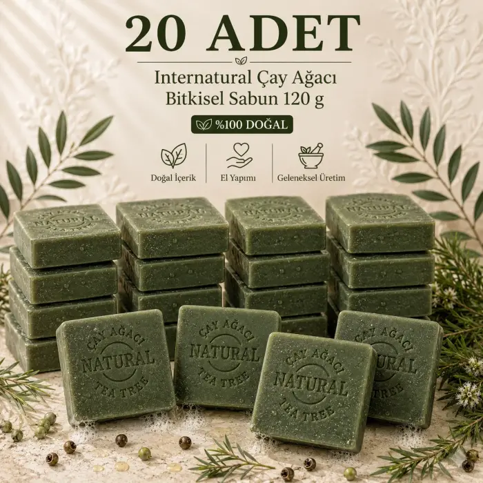 Internatural Çay Ağacı Bitkisel Sabun 120 g - 20 Adet