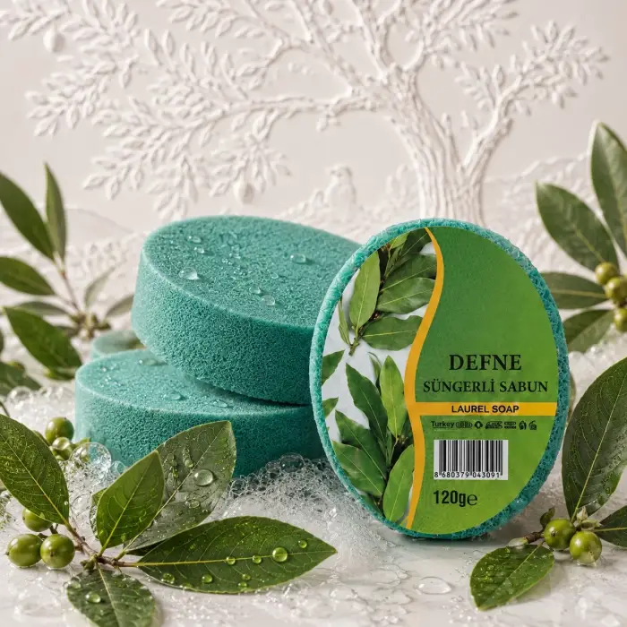 Internatural Defne Süngerli Bitkisel Banyo Sabunu 120 g