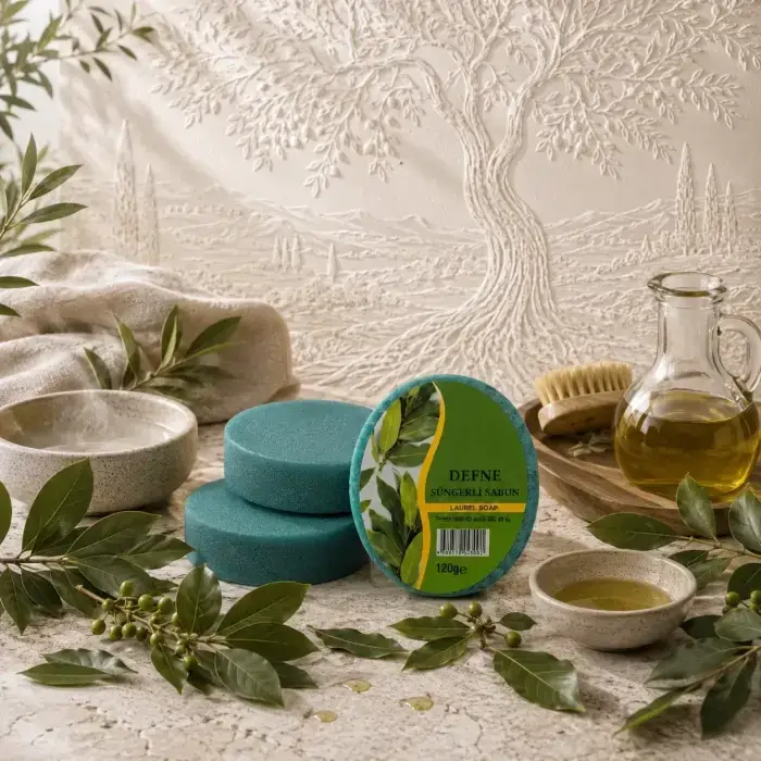 Internatural Defne Süngerli Bitkisel Banyo Sabunu 5li Paket (5 x 120 g)