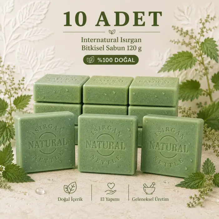 Internatural Isırgan Bitkisel Sabun 120 g - 10 Adet
