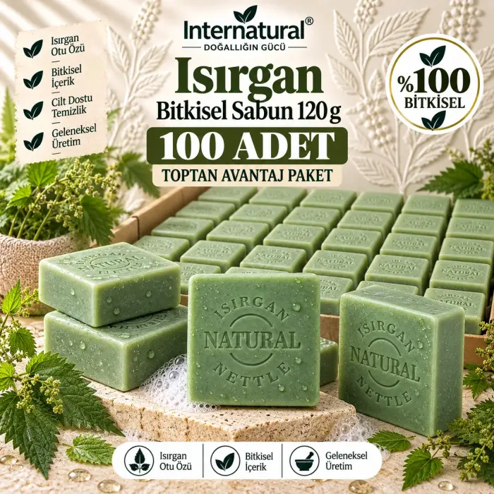 Internatural Isırgan Bitkisel Sabun 120 g - 100 Adet
