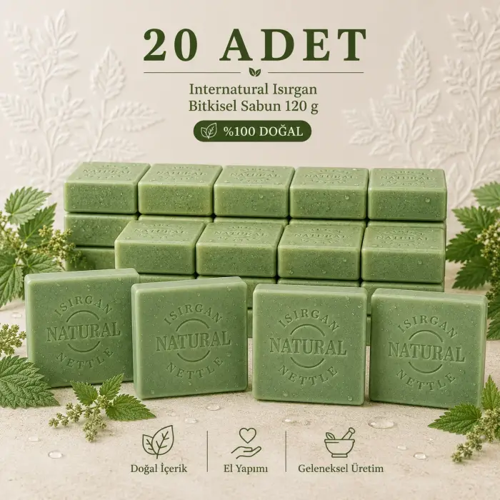 Internatural Isırgan Bitkisel Sabun 120 g - 20 Adet