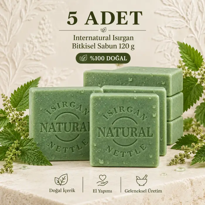 Internatural Isırgan Bitkisel Sabun 120 g - 5 Adet