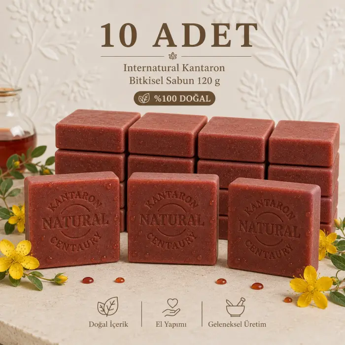 Internatural Kantaron Bitkisel Sabun 120 g - 10 Adet