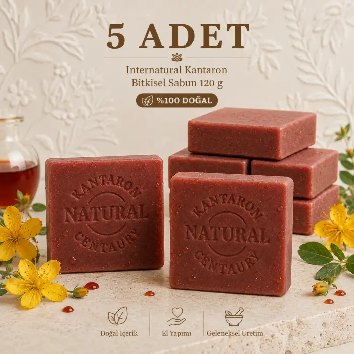 Internatural Kantaron Bitkisel Sabun 120 g - 5 Adet