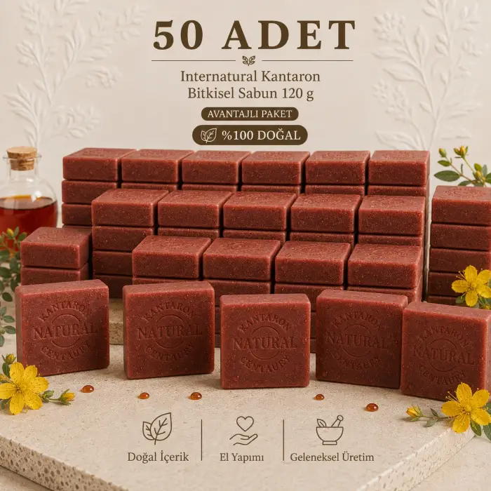 Internatural Kantaron Bitkisel Sabun 120 g - 50 Adet