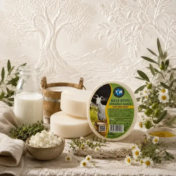 Internatural Keçi Sütü Süngerli Bitkisel Sabun 10lu Paket (10 x 120 g)