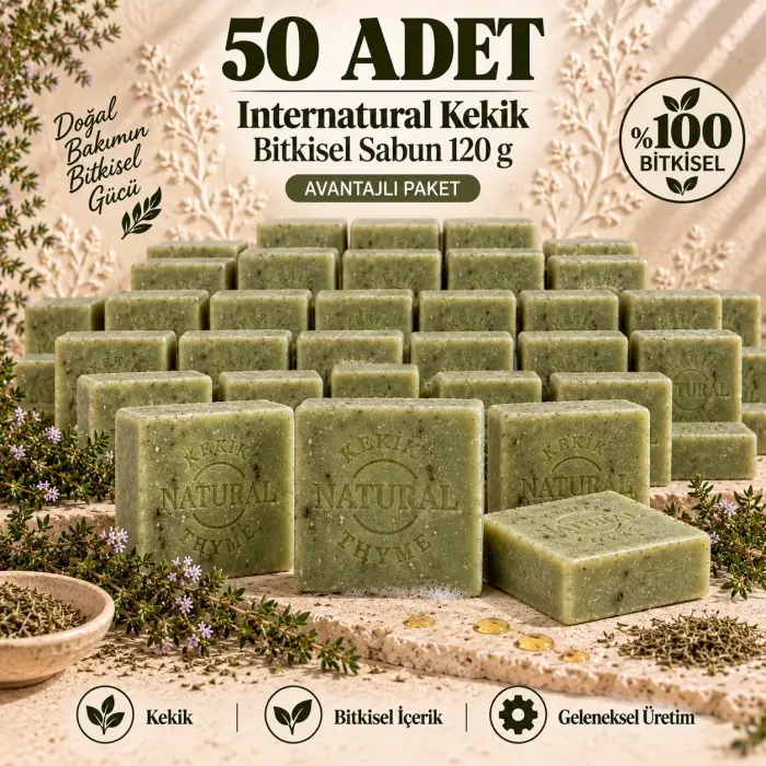 Internatural Kekik Bitkisel Sabun 120 g - 50 Adet