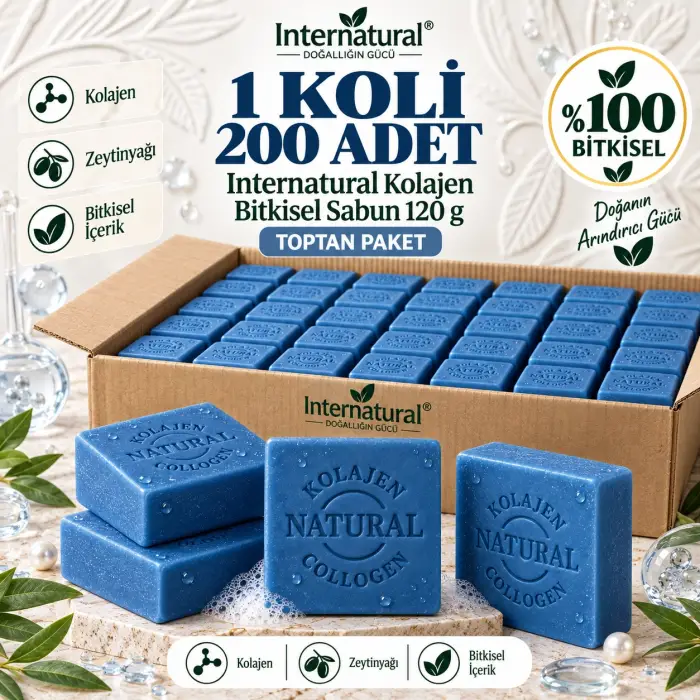Internatural Kolajen Bitkisel Sabun 120 g - 200 Adet (1 Koli)