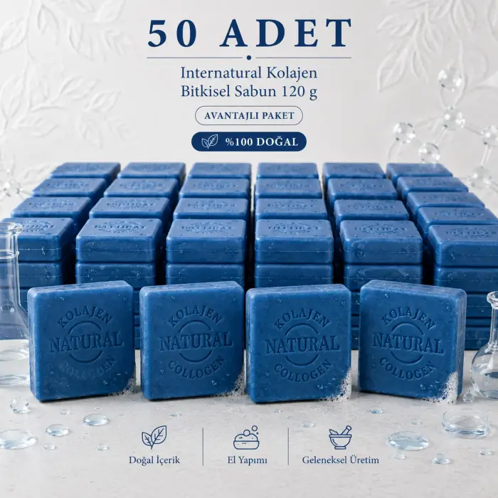 Internatural Kolajen Bitkisel Sabun 120 g - 50 Adet