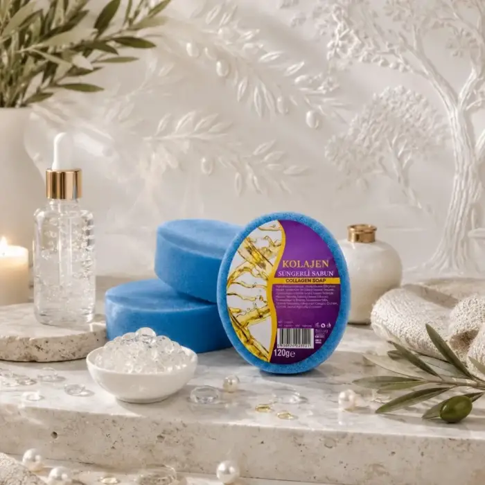 Internatural Kolajen Süngerli Bitkisel Banyo Sabunu 5li Paket (5 x 120 g)