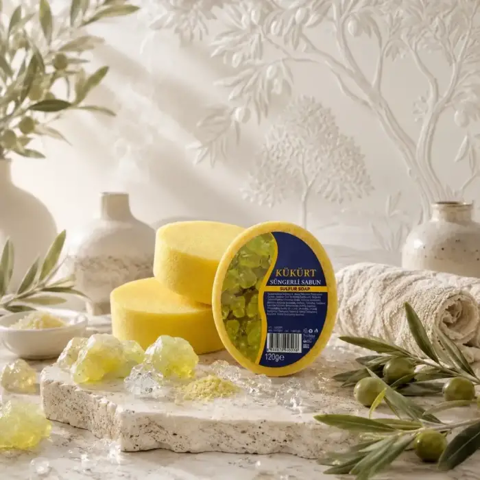 Internatural Kükürtlü Süngerli Bitkisel Banyo Sabunu 10lu Paket (10 x 120 g)