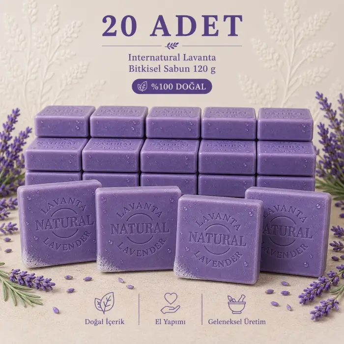 Internatural Lavanta Bitkisel Sabun 120 g - 20 Adet