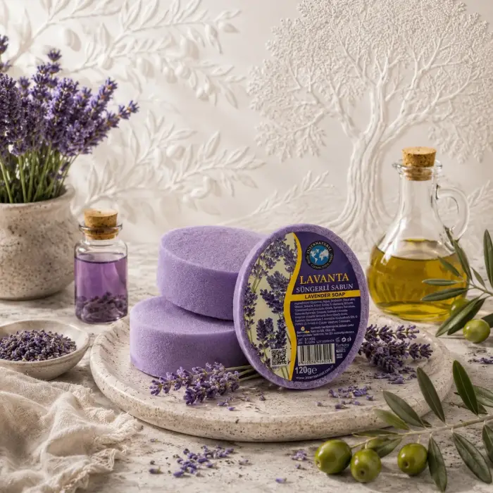 Internatural Lavanta Özlü Süngerli Bitkisel Banyo Sabunu 120 g