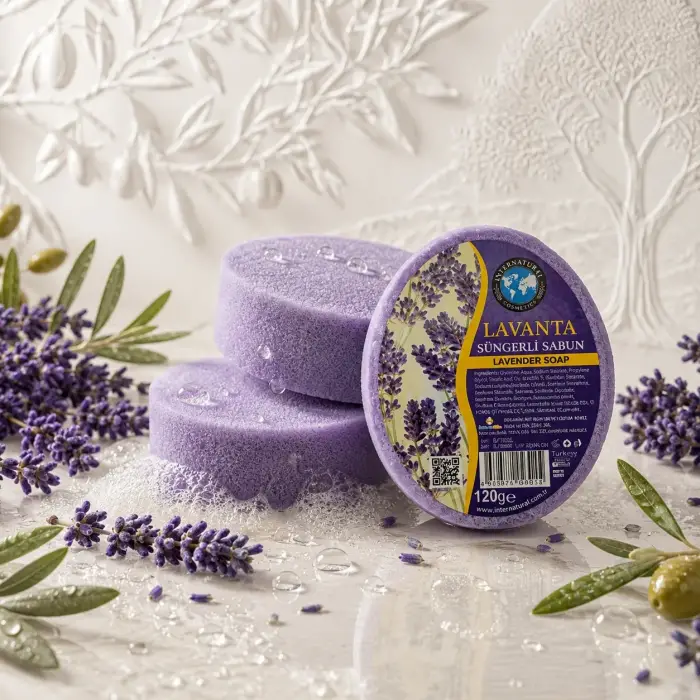 Internatural Lavanta Özlü Süngerli Bitkisel Banyo Sabunu 120 g