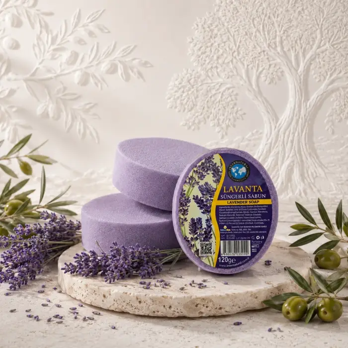 Internatural Lavanta Özlü Süngerli Bitkisel Banyo Sabunu 120 g