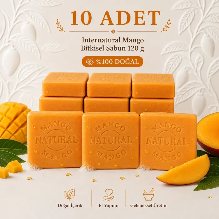 Internatural Mango Bitkisel Sabun 120 g - 10 Adet
