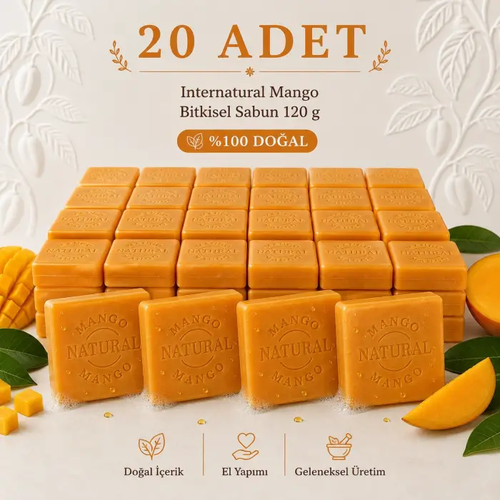 Internatural Mango Bitkisel Sabun 120 g - 20 Adet