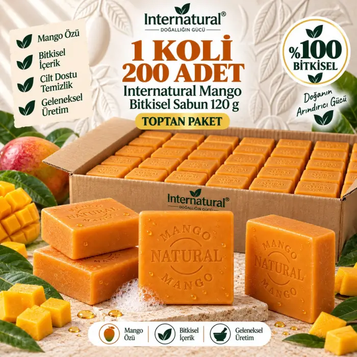 Internatural Mango Bitkisel Sabun 120 g - 200 Adet (1 Koli)