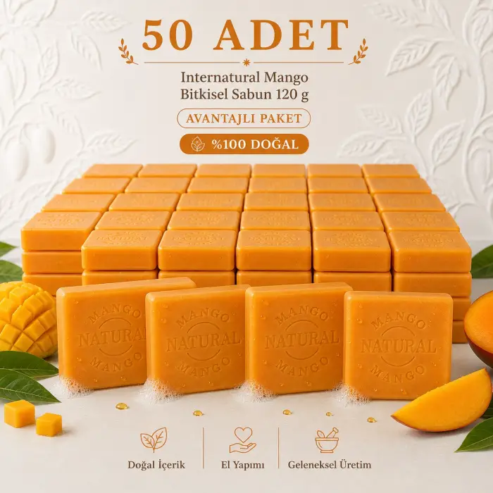 Internatural Mango Bitkisel Sabun 120 g - 50 Adet