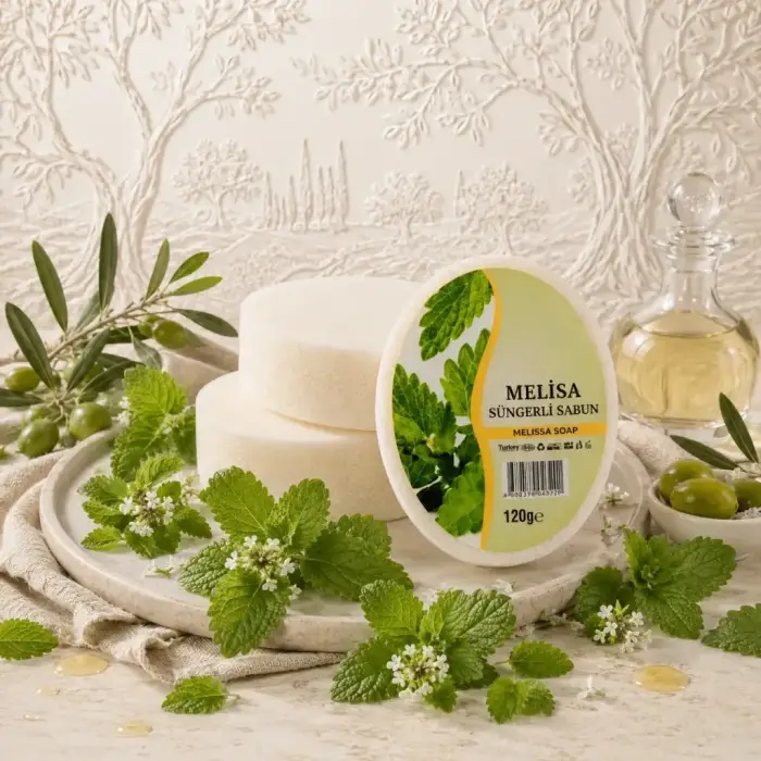 Internatural Melisa Süngerli Bitkisel Banyo Sabunu 80li Koli (80 x 120 g)