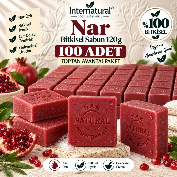 Internatural Nar Bitkisel Sabun 120 g - 100 Adet