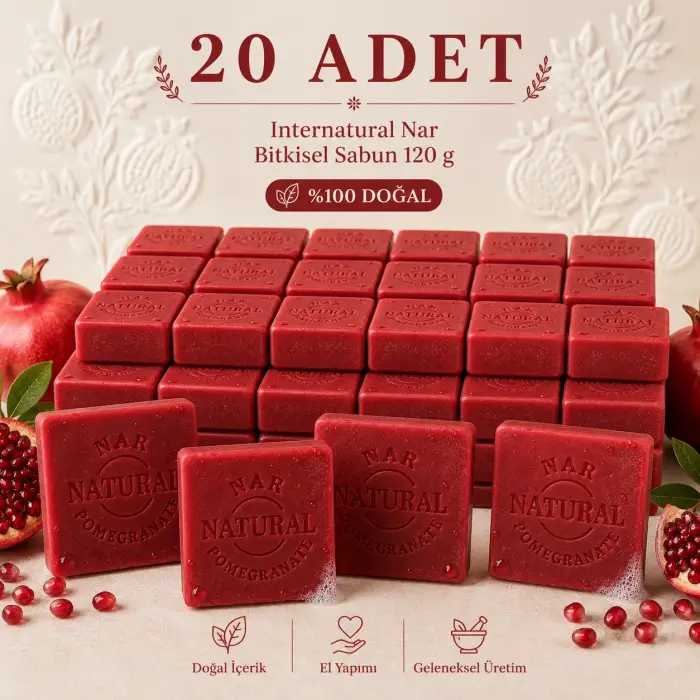 Internatural Nar Bitkisel Sabun 120 g - 20 Adet