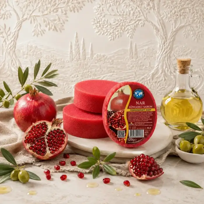 Internatural Nar Süngerli Bitkisel Banyo Sabunu 5li Paket (5 x 120 g)