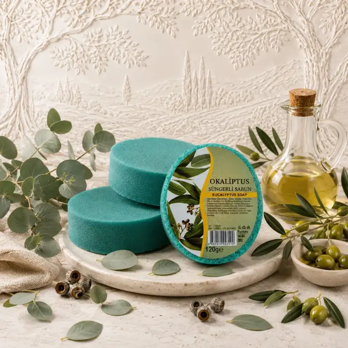 Internatural Okaliptus Süngerli Bitkisel Banyo Sabunu 120 g