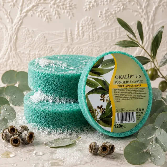Internatural Okaliptus Süngerli Bitkisel Banyo Sabunu 120 g