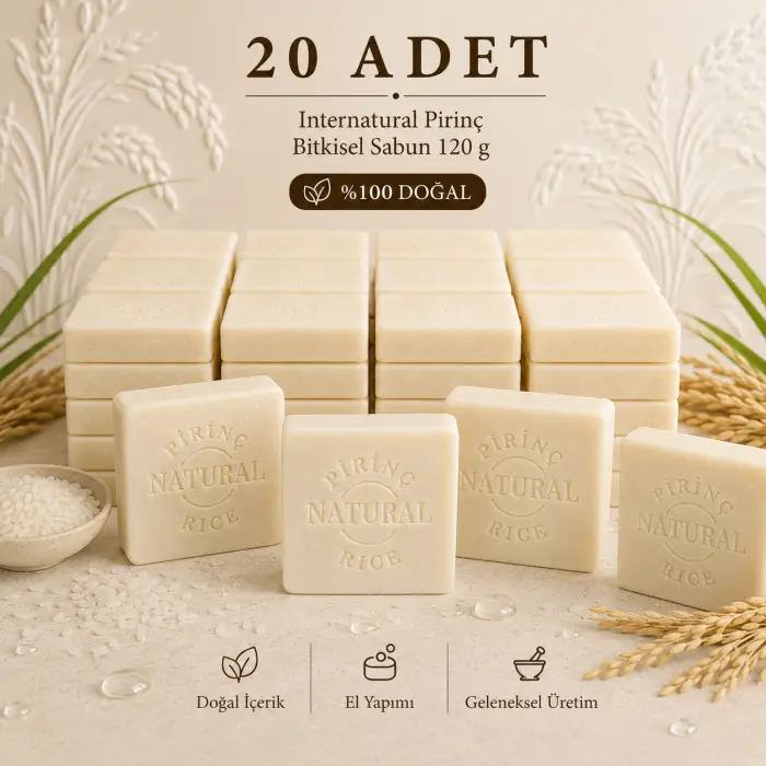 Internatural Pirinç Bitkisel Sabun 120 g - 20 Adet