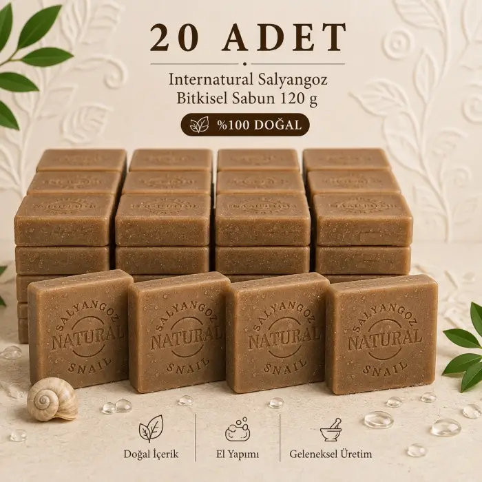 Internatural Salyangoz Bitkisel Sabun 120 g - 20 Adet
