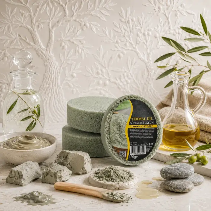 Internatural Termal Kil Süngerli Bitkisel Banyo Sabunu 120 g