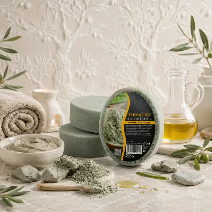 Internatural Termal Kil Süngerli Bitkisel Banyo Sabunu 120 g