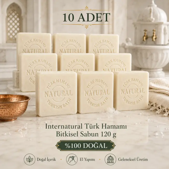 Internatural Türk Hamamı Bitkisel Sabun 120 g - 10 Adet