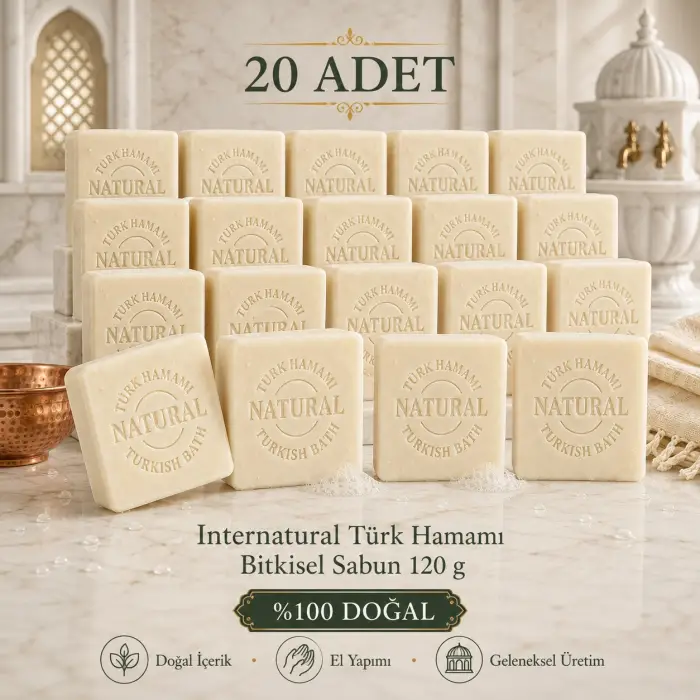 Internatural Türk Hamamı Bitkisel Sabun 120 g - 20 Adet