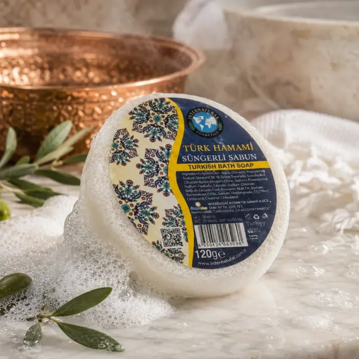 Internatural Türk Hamamı Süngerli Bitkisel Banyo Sabunu 120 g