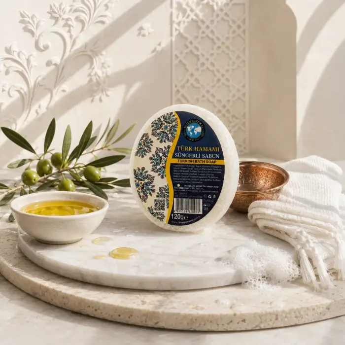 Internatural Türk Hamamı Süngerli Bitkisel Banyo Sabunu 120 g