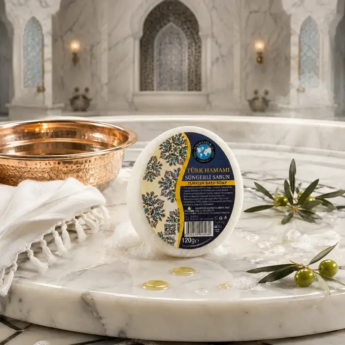 Internatural Türk Hamamı Süngerli Bitkisel Banyo Sabunu 120 g